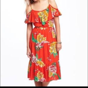 Donated - Orange Floral Dress